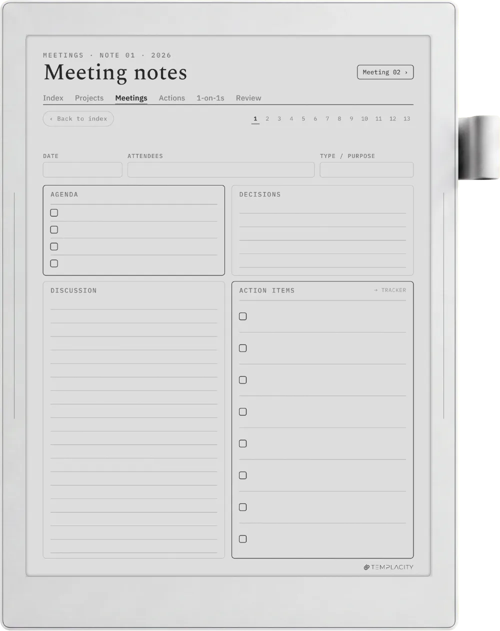 The Planner · Work Supernote Manta page 3