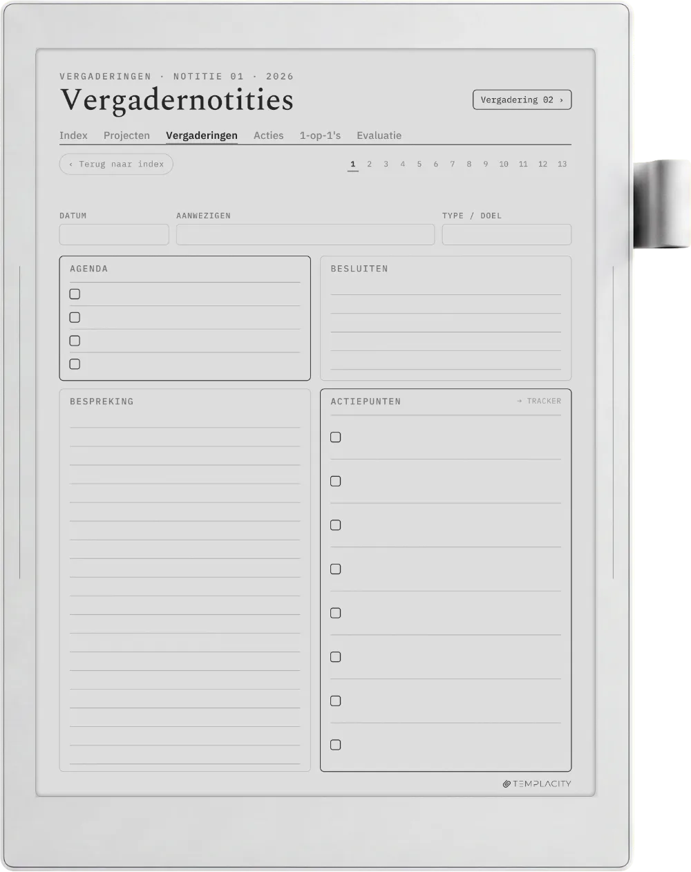 The Planner · Werk Supernote Manta pagina 3