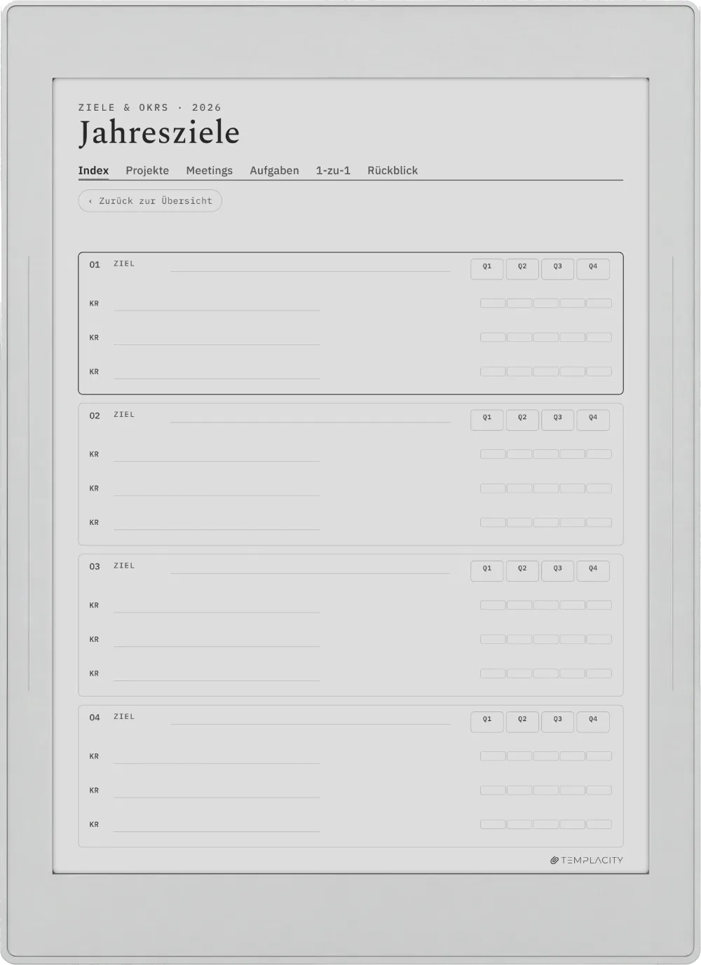 The Planner · Work Supernote Nomad Seite 4