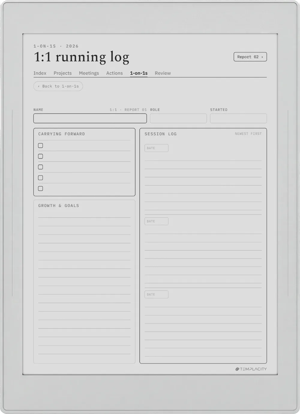 The Planner · Work Supernote Nomad page 5