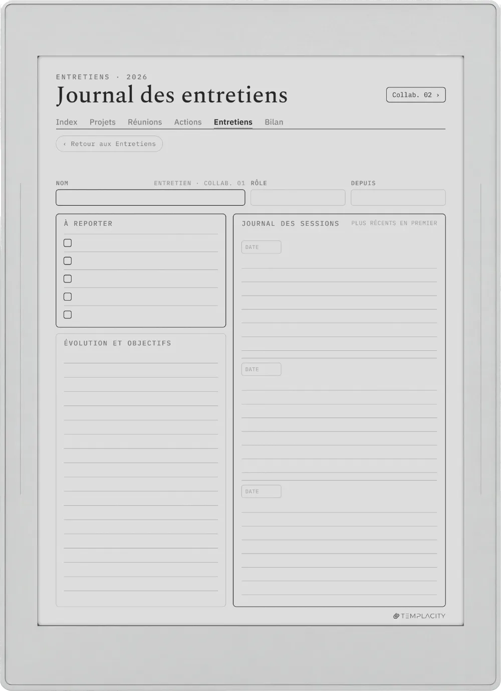 The Planner · Work Supernote Nomad page 5