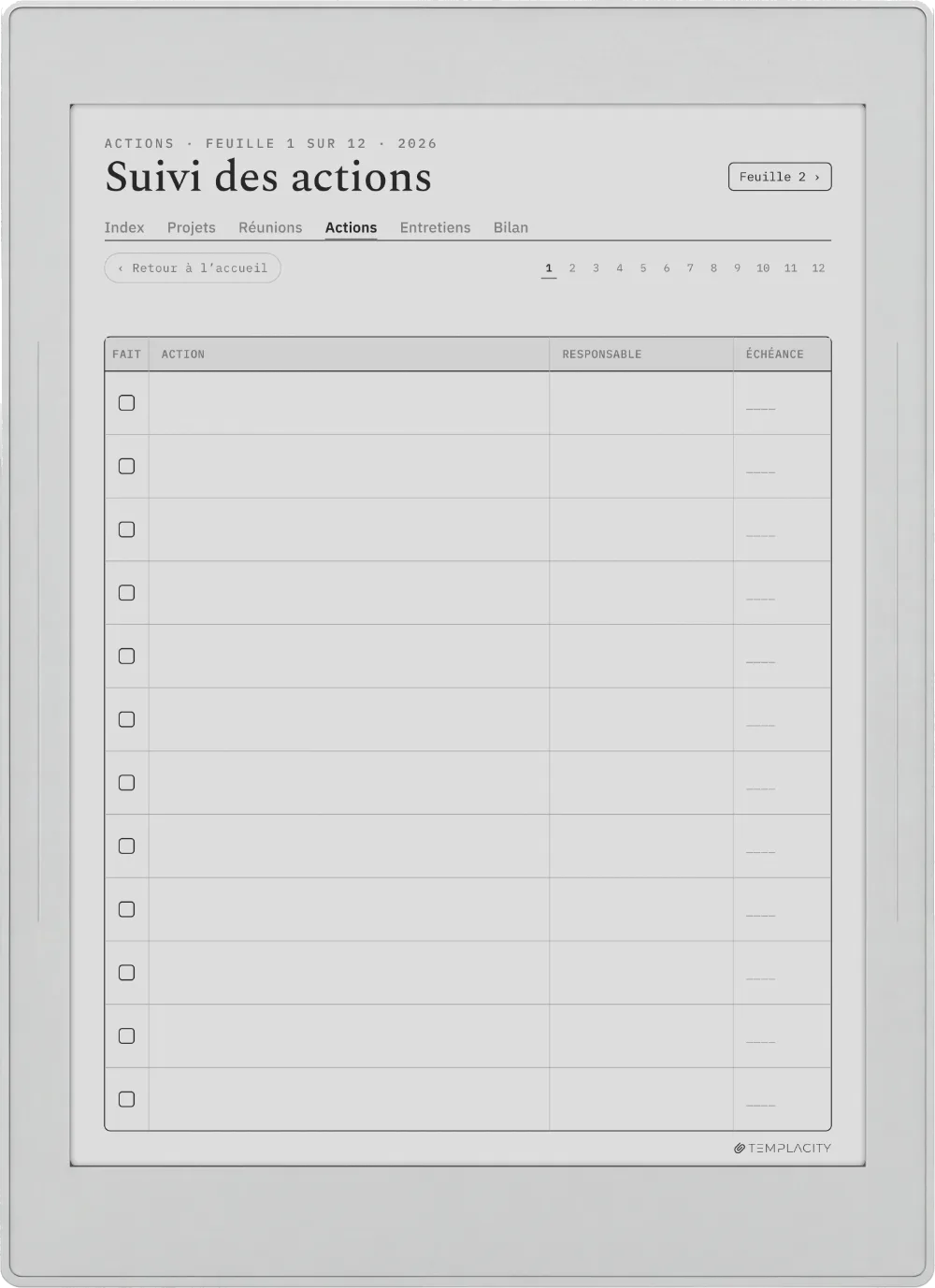 The Planner · Work Supernote Nomad page 2