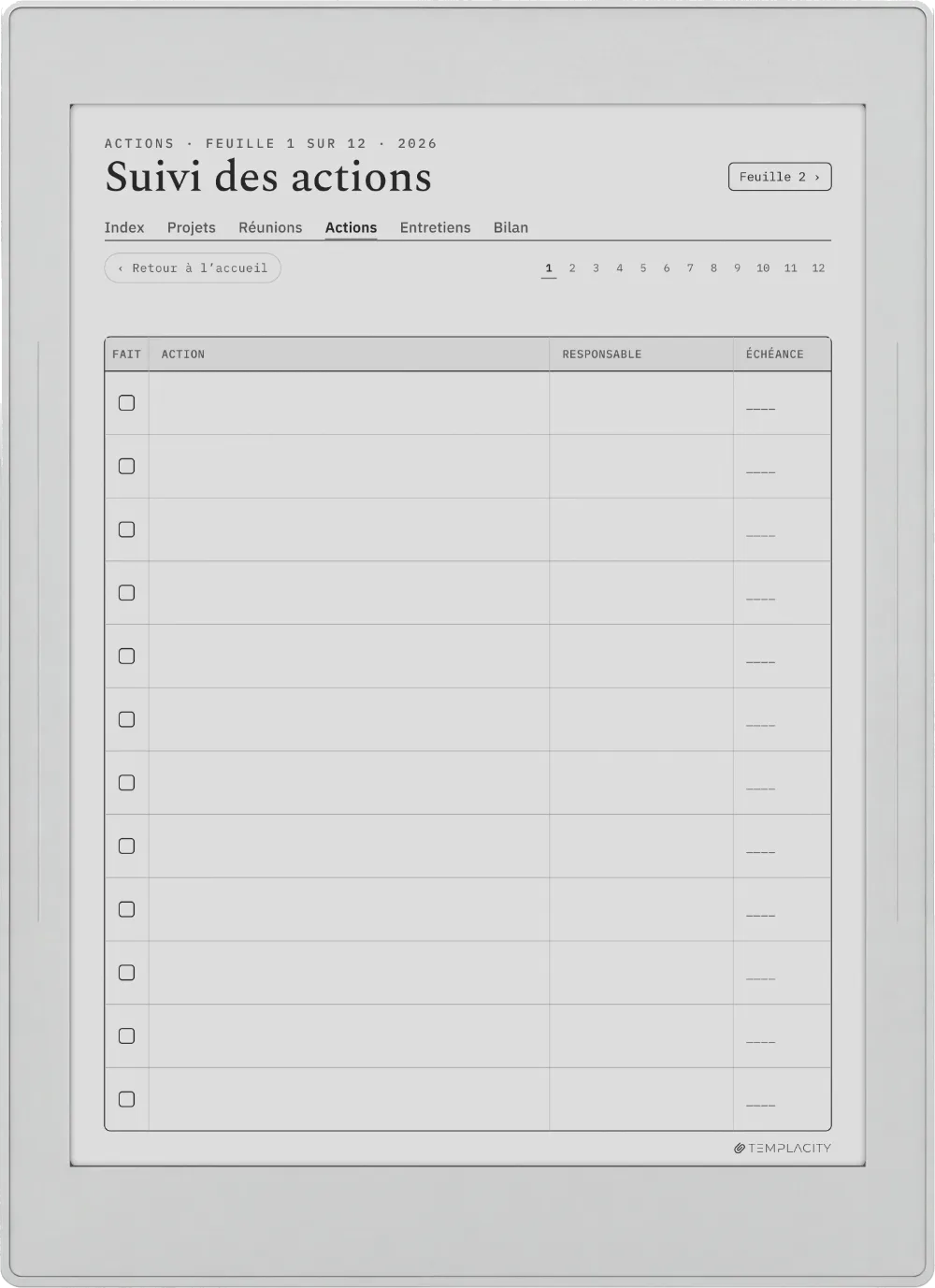 The Planner · Work Supernote Nomad page 2