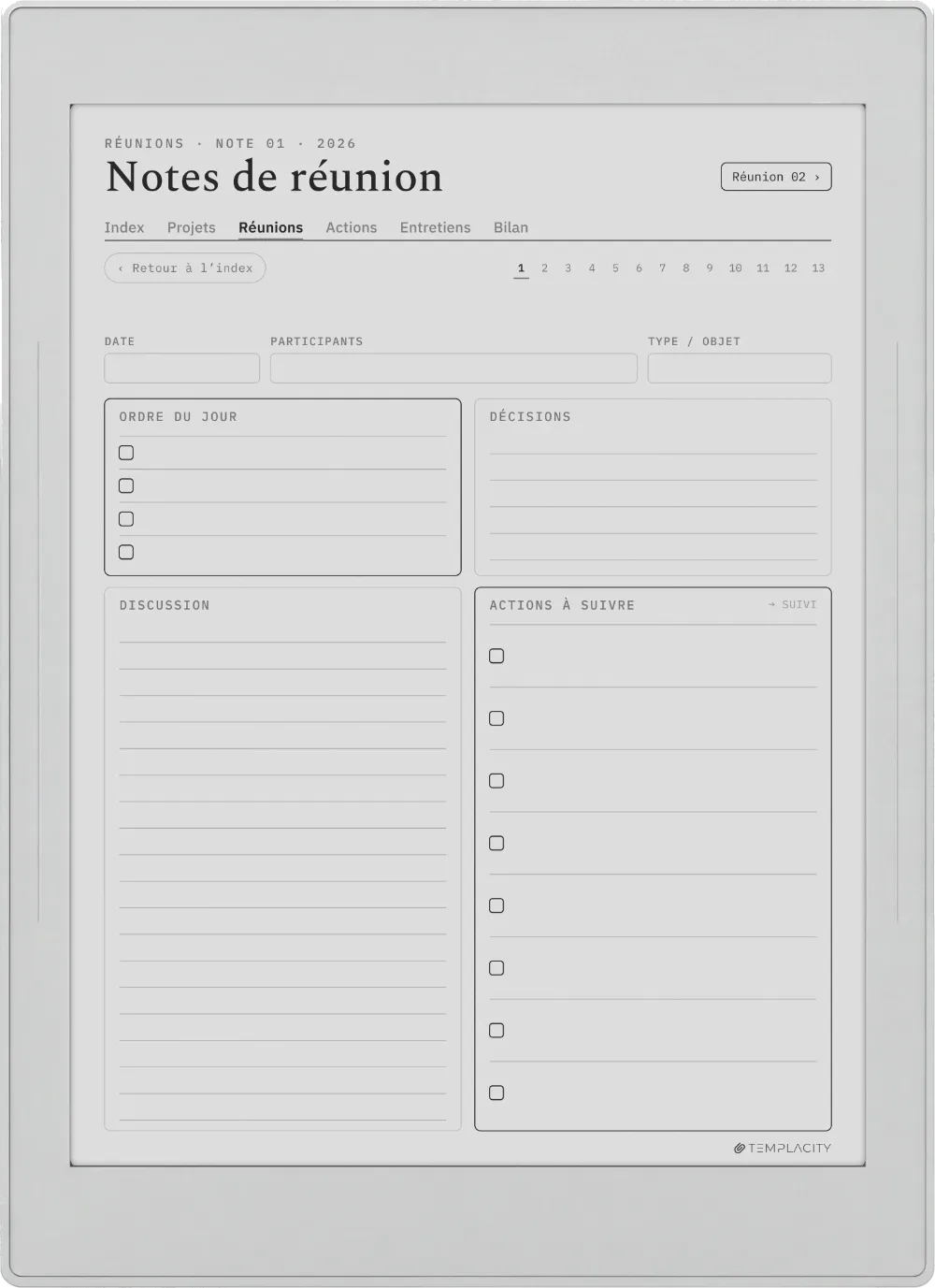 The Planner · Work Supernote Nomad page 3