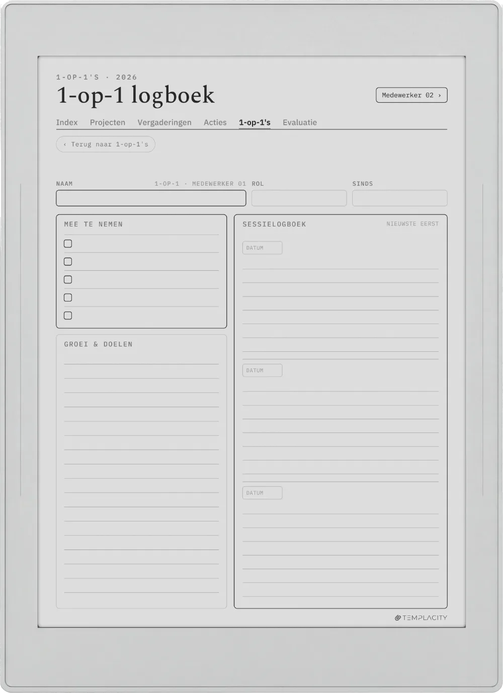 The Planner · Werk Supernote Nomad pagina 5