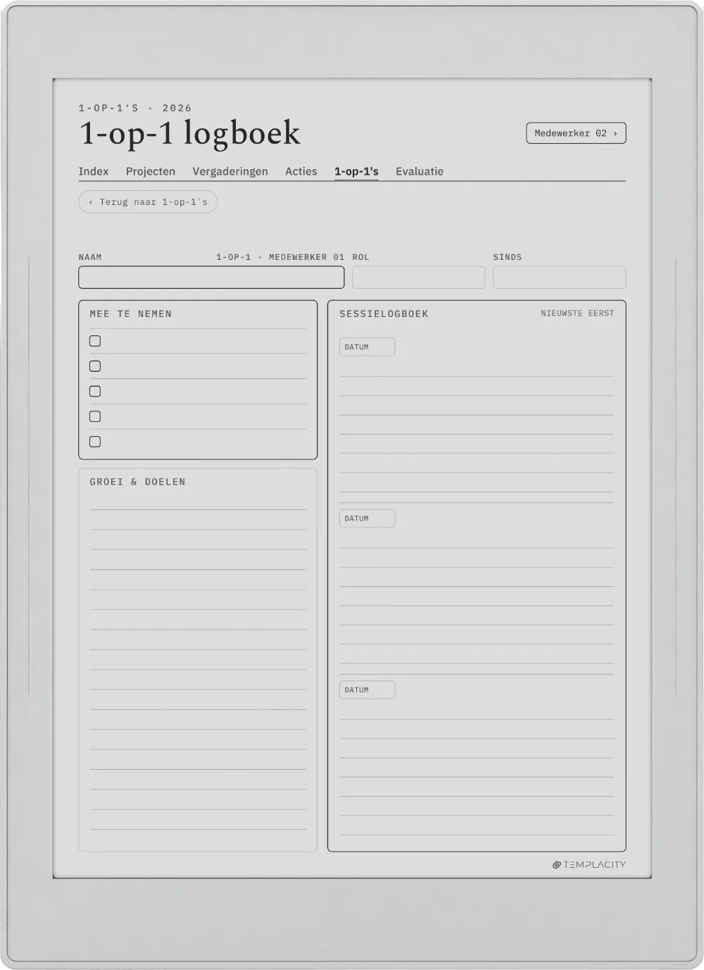 The Planner · Werk Supernote Nomad pagina 5