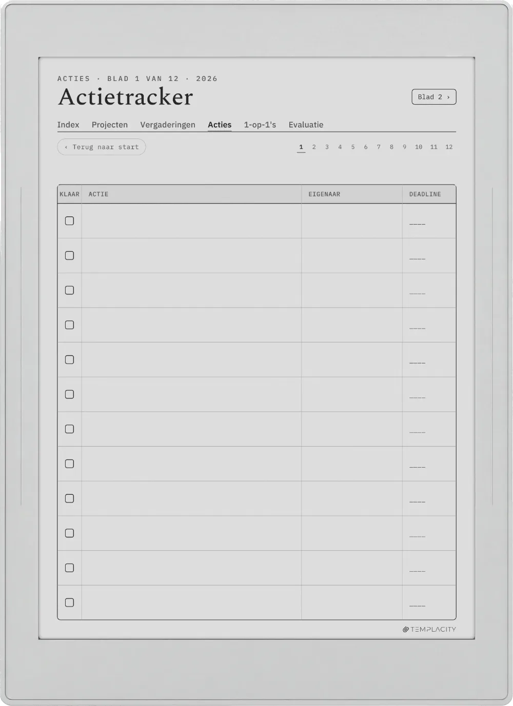 The Planner · Werk Supernote Nomad pagina 2