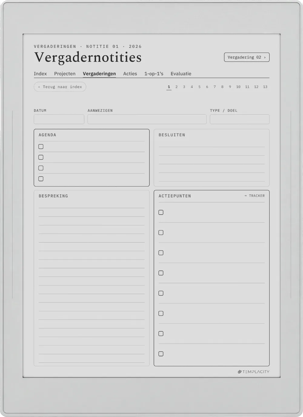 The Planner · Werk Supernote Nomad pagina 3