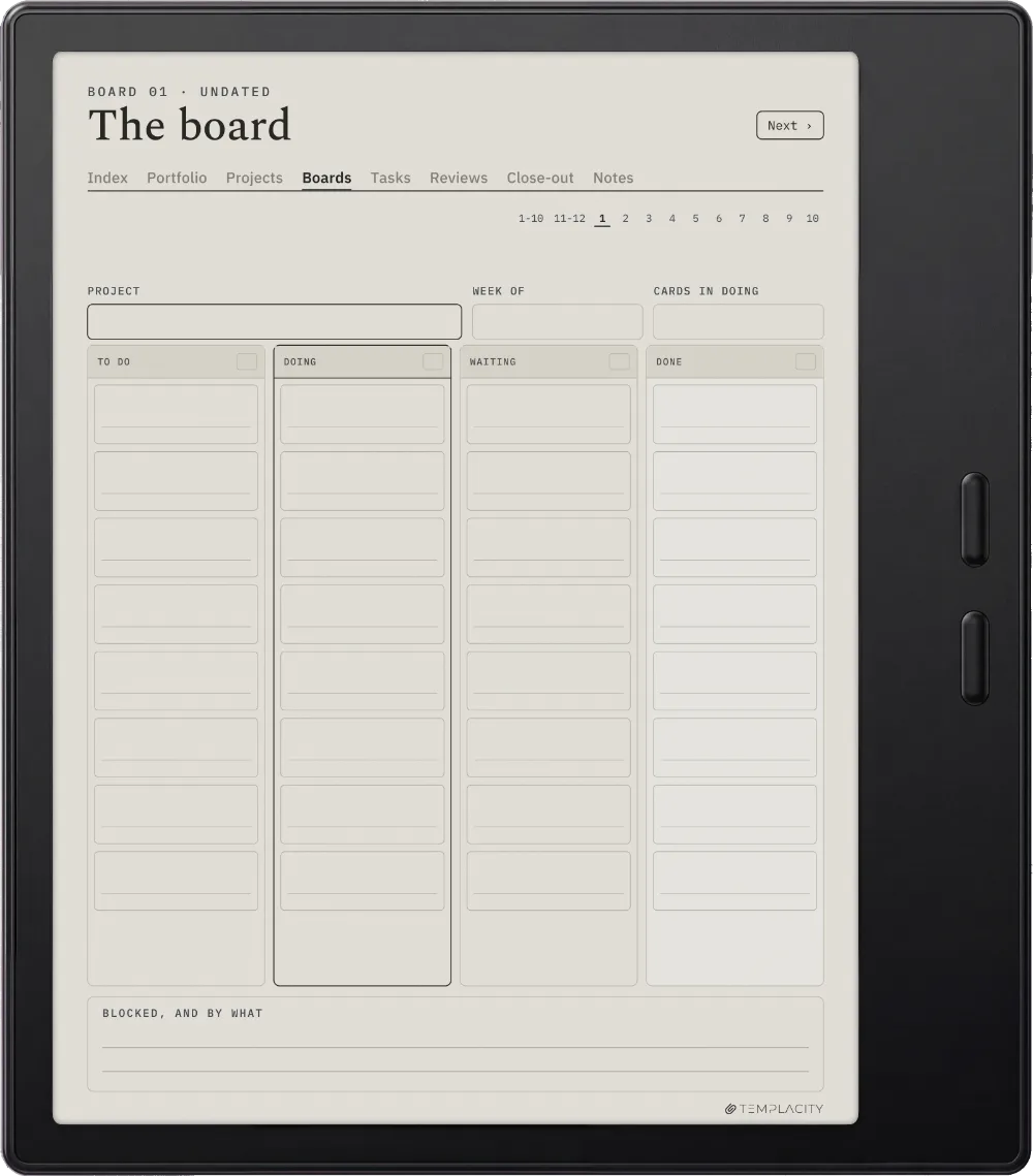 The Planner · Project Portfolio Boox Go Color 7 (Gen II) page 3