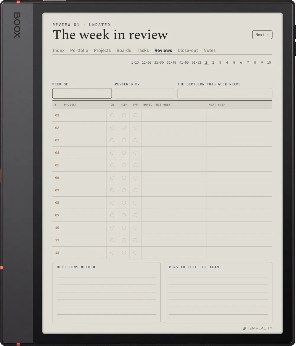 The Planner · Project Portfolio Boox Note Air5 C page 4
