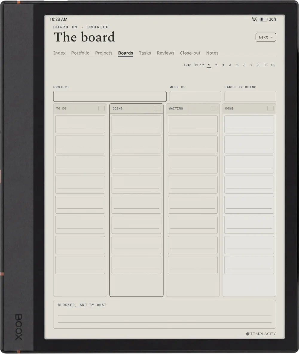 The Planner · Project Portfolio Boox Note Max page 3