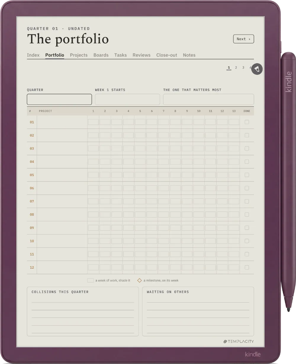 The Planner on the Kindle Scribe Colorsoft