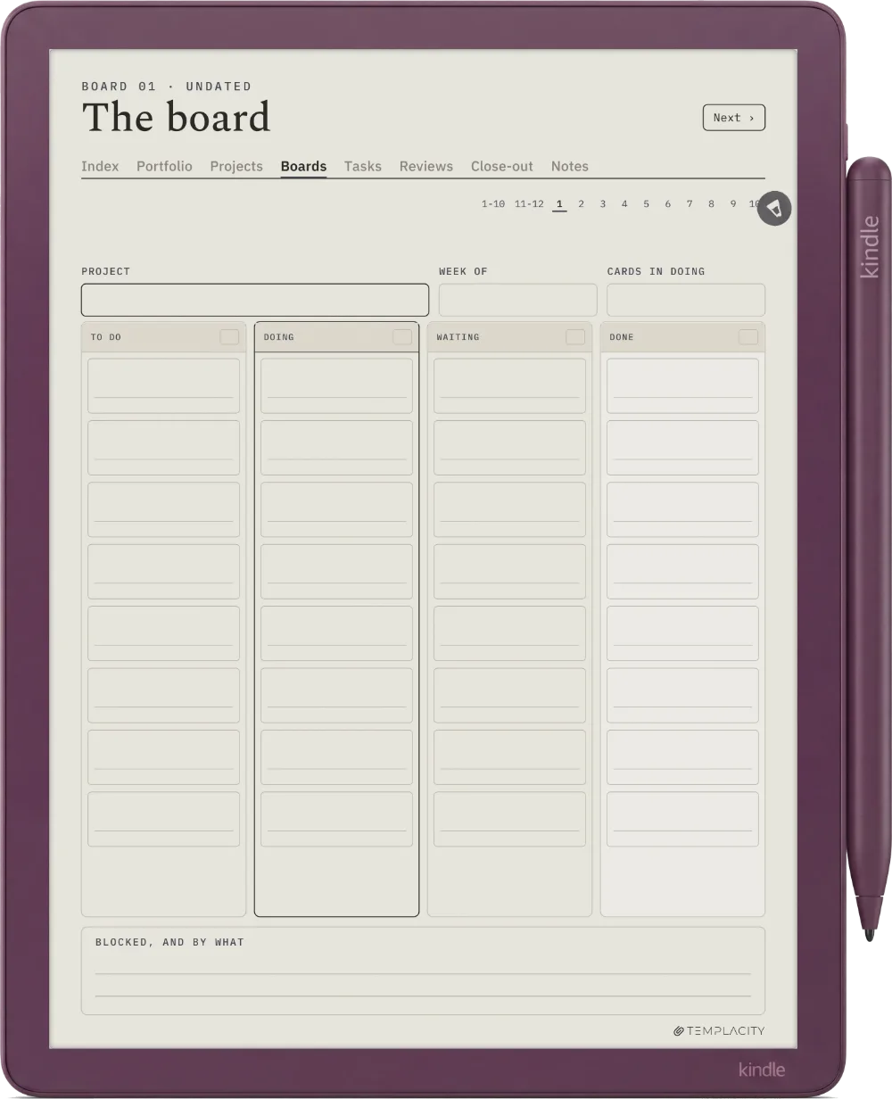 The Planner · Project Portfolio Kindle Scribe Colorsoft page 3