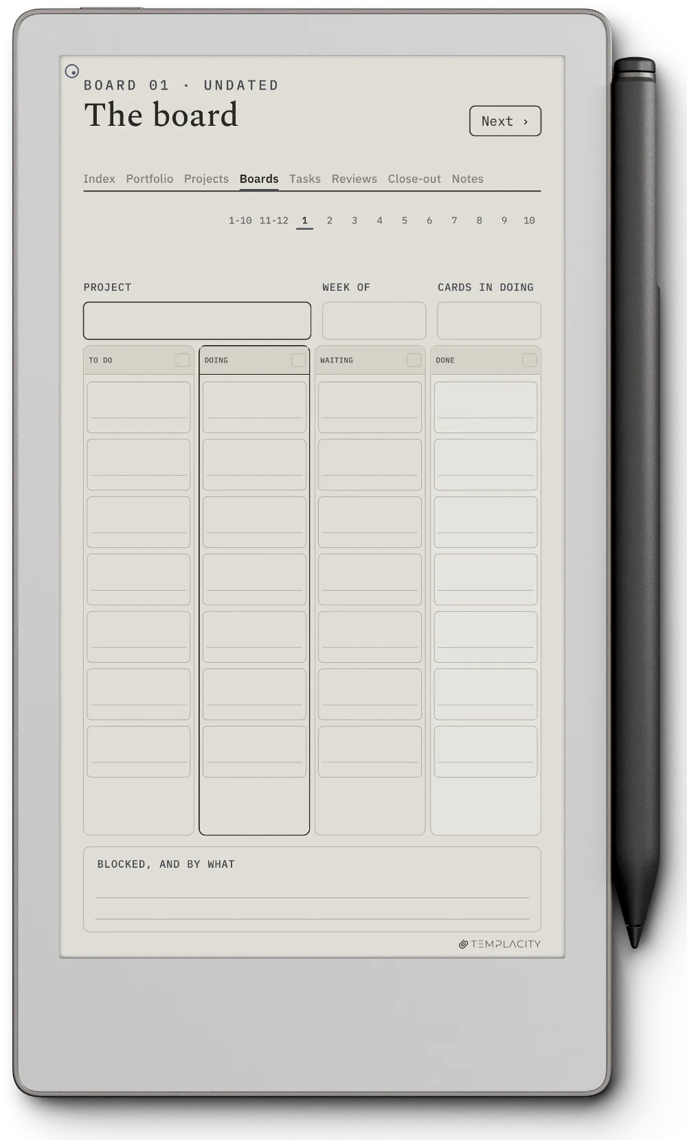 The Planner · Project Portfolio reMarkable Paper Pro Move page 3