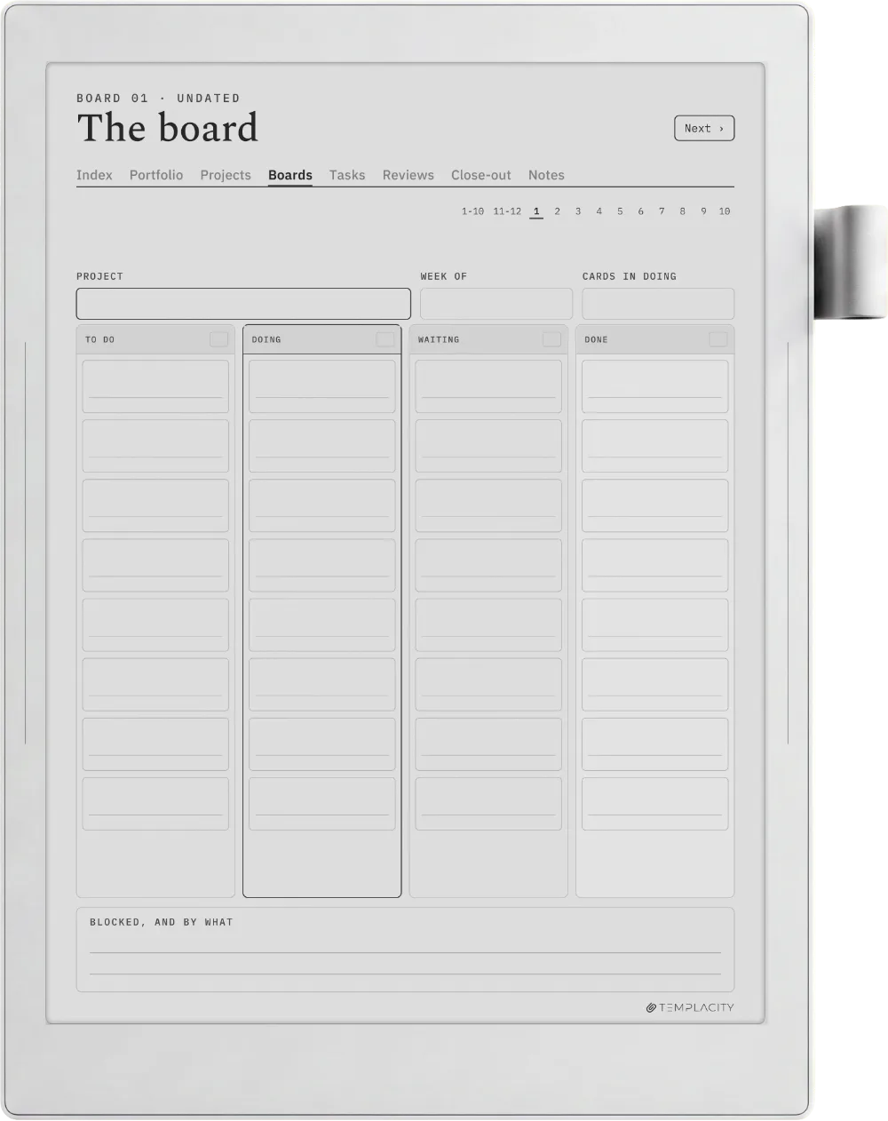 The Planner · Project Portfolio Supernote Manta page 3