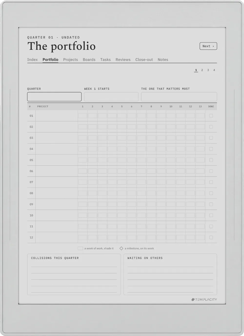 The Planner on the Supernote Nomad