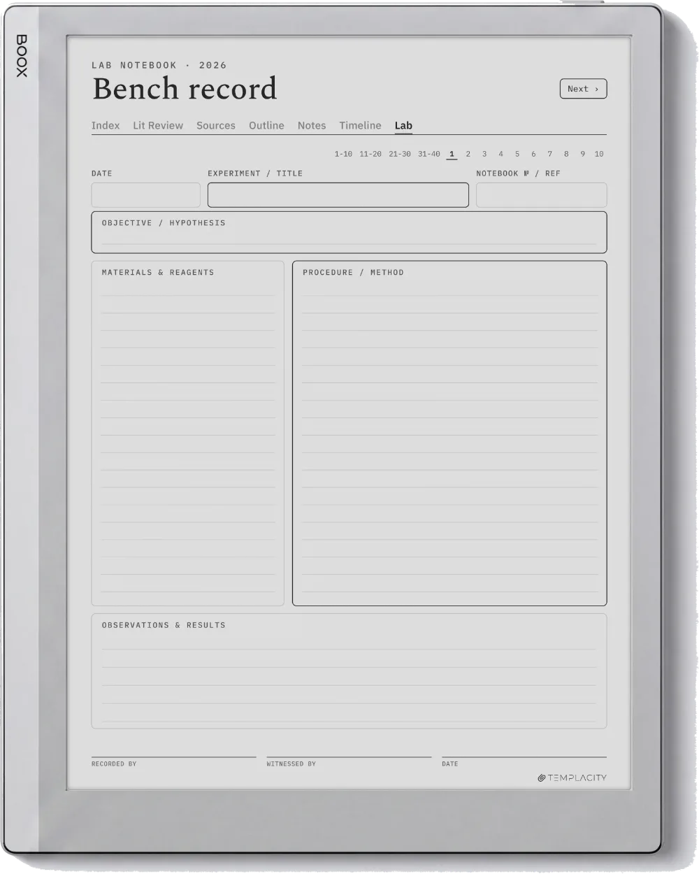 The Planner · Research Boox Go 10.3 page 5
