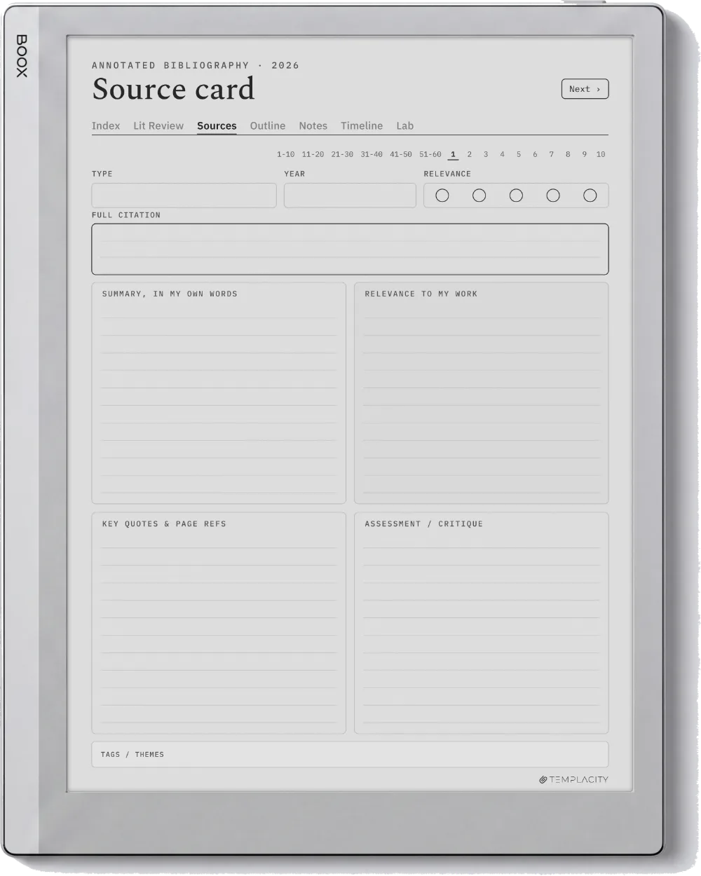 The Planner · Research Boox Go 10.3 page 2