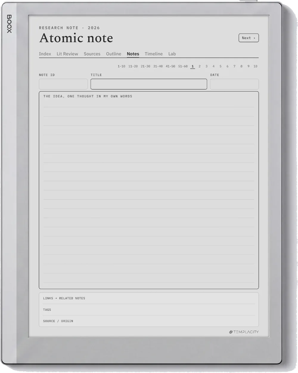 The Planner · Research Boox Go 10.3 page 3