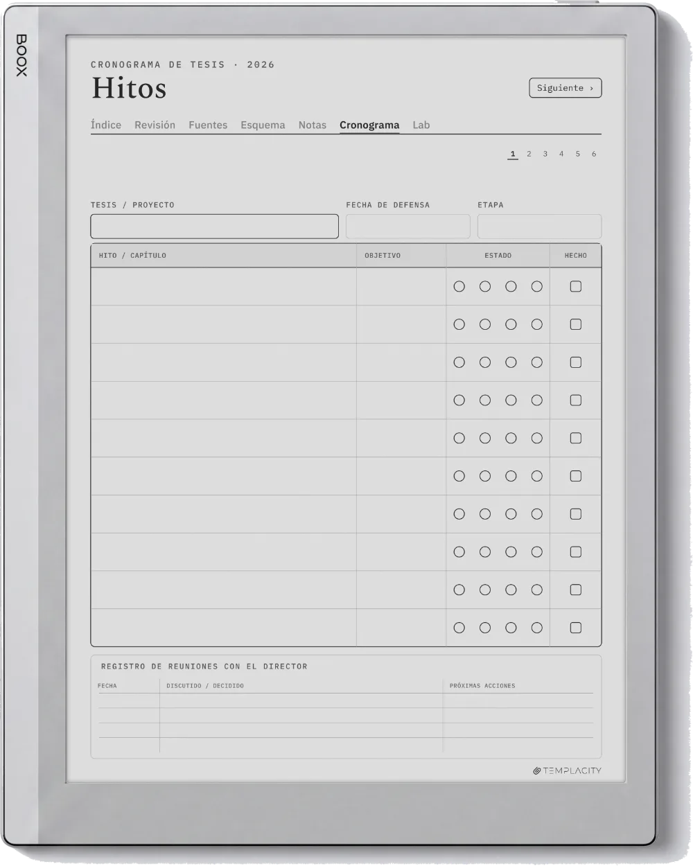 The Planner · Investigación Boox Go 10.3 página 4