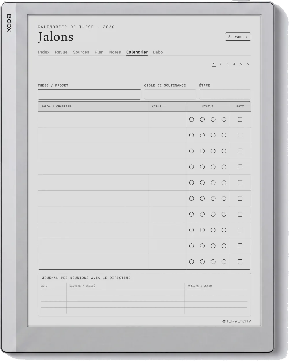 The Planner · Recherche Boox Go 10.3 page 4