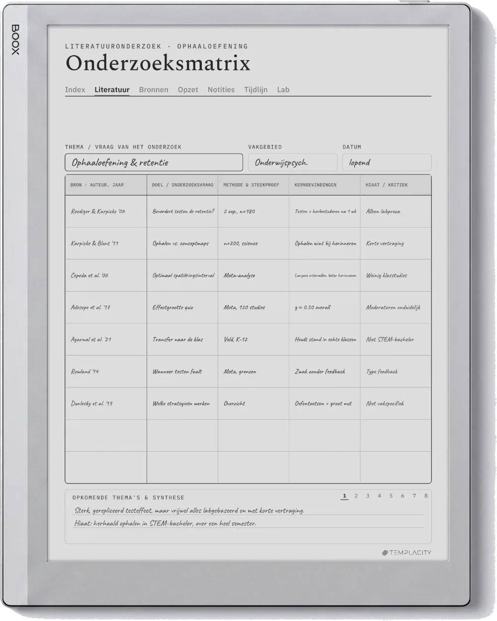 The Planner op de Boox Go 10.3