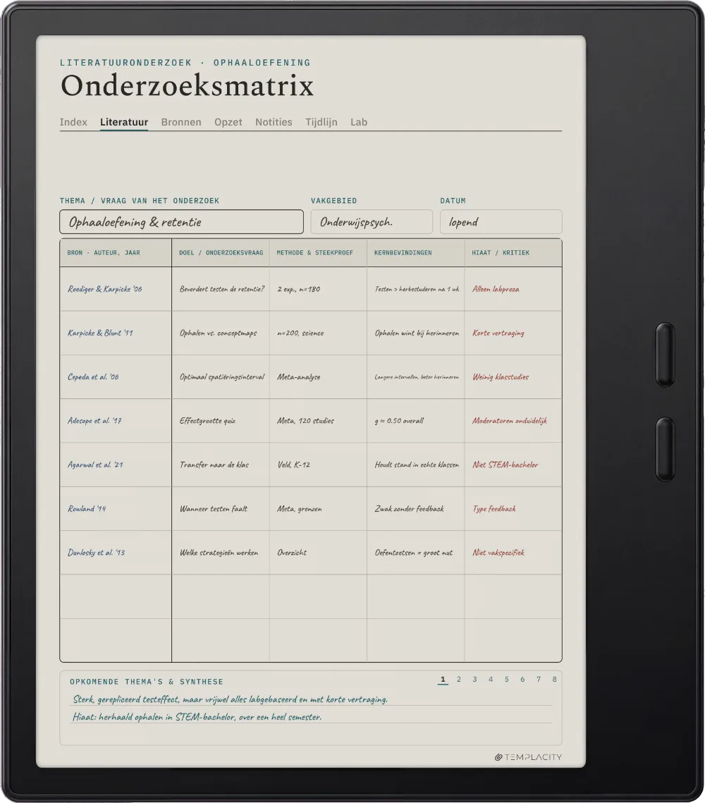 The Planner op de Boox Go Color 7 (Gen II)