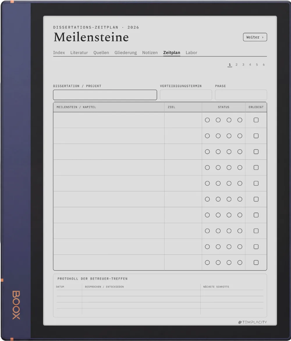 The Planner · Forschung Boox Note Air2 Seite 4