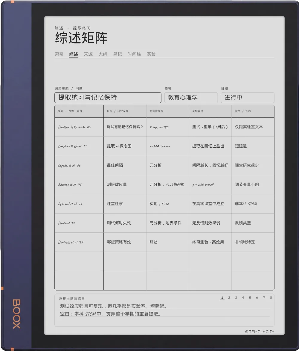 Boox Note Air2 上的规划本