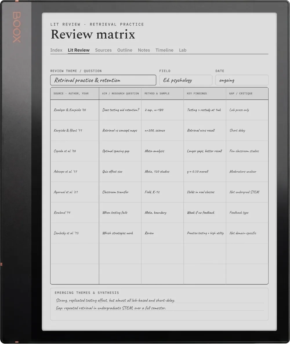 The Planner on the Boox Note Air 3
