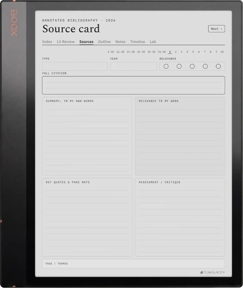 The Planner · Research Boox Note Air 3 page 2