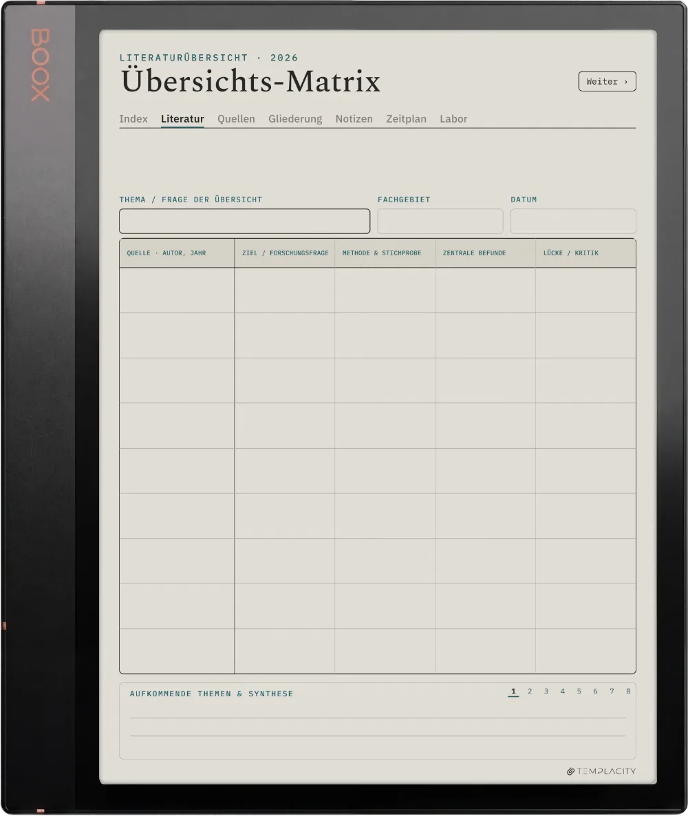 The Planner · Forschung Boox Note Air3 C Seite 1