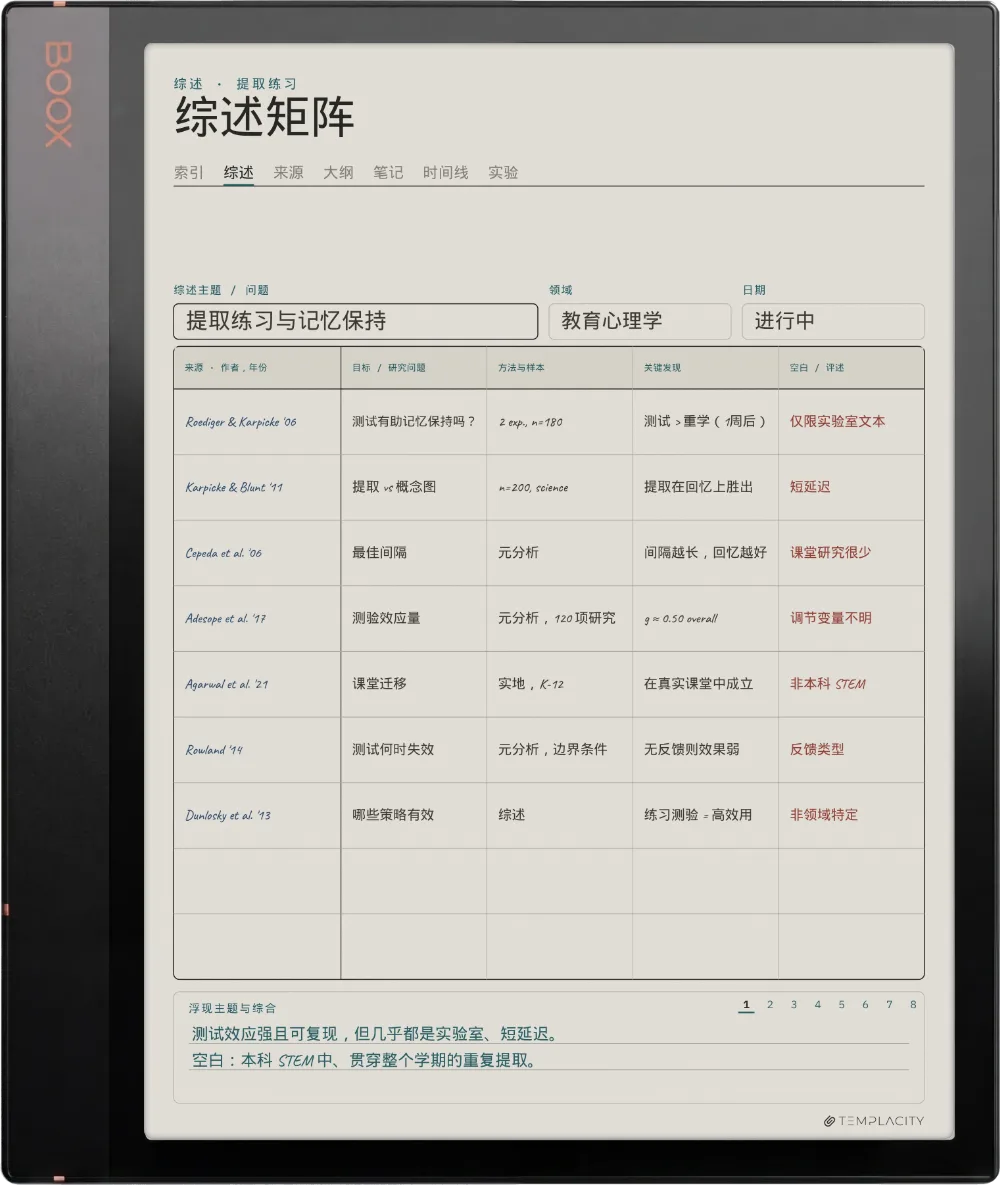 Boox Note Air3 C 上的规划本