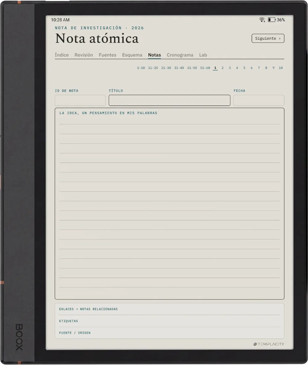 The Planner · Investigación Boox Note Air4 C página 3