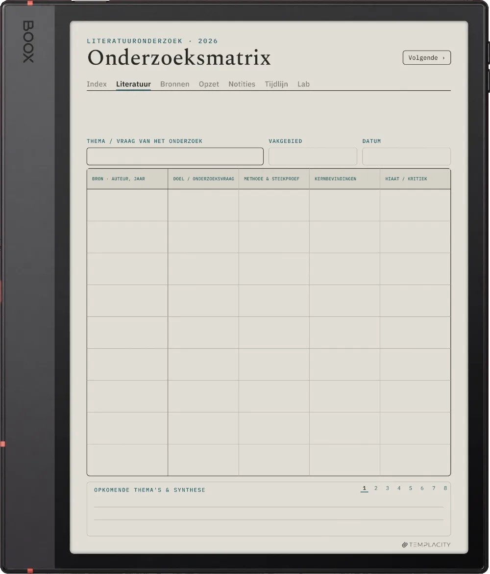 The Planner · Onderzoek Boox Note Air5 C pagina 1