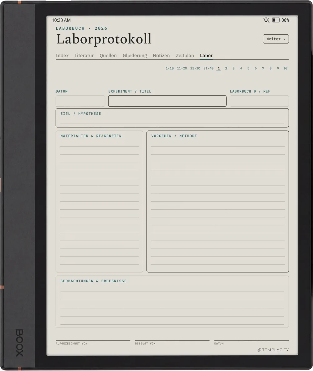 The Planner · Forschung Boox Note Max Seite 5