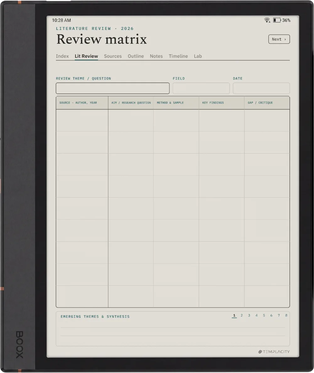 The Planner · Research Boox Note Max page 1