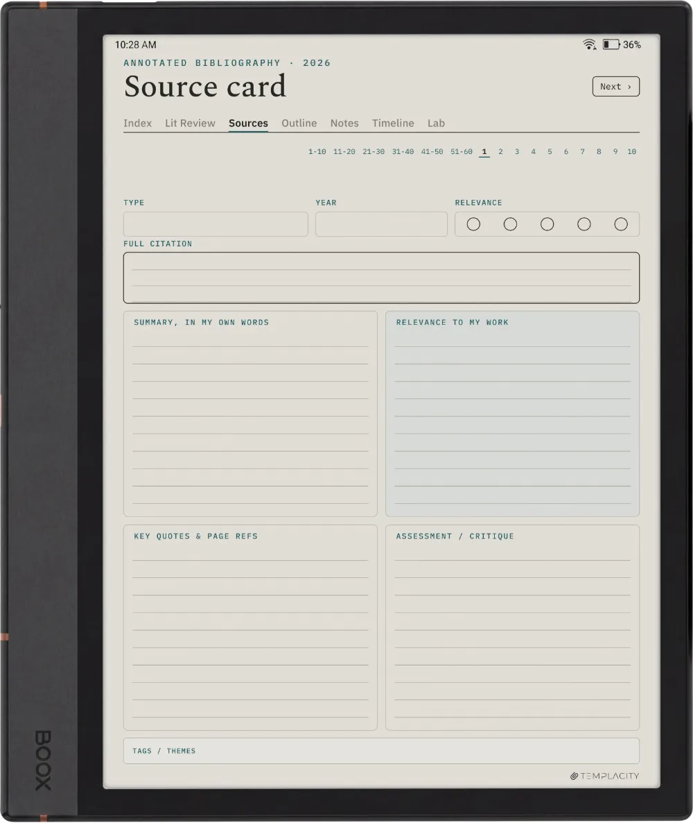 The Planner · Research Boox Note Max page 2