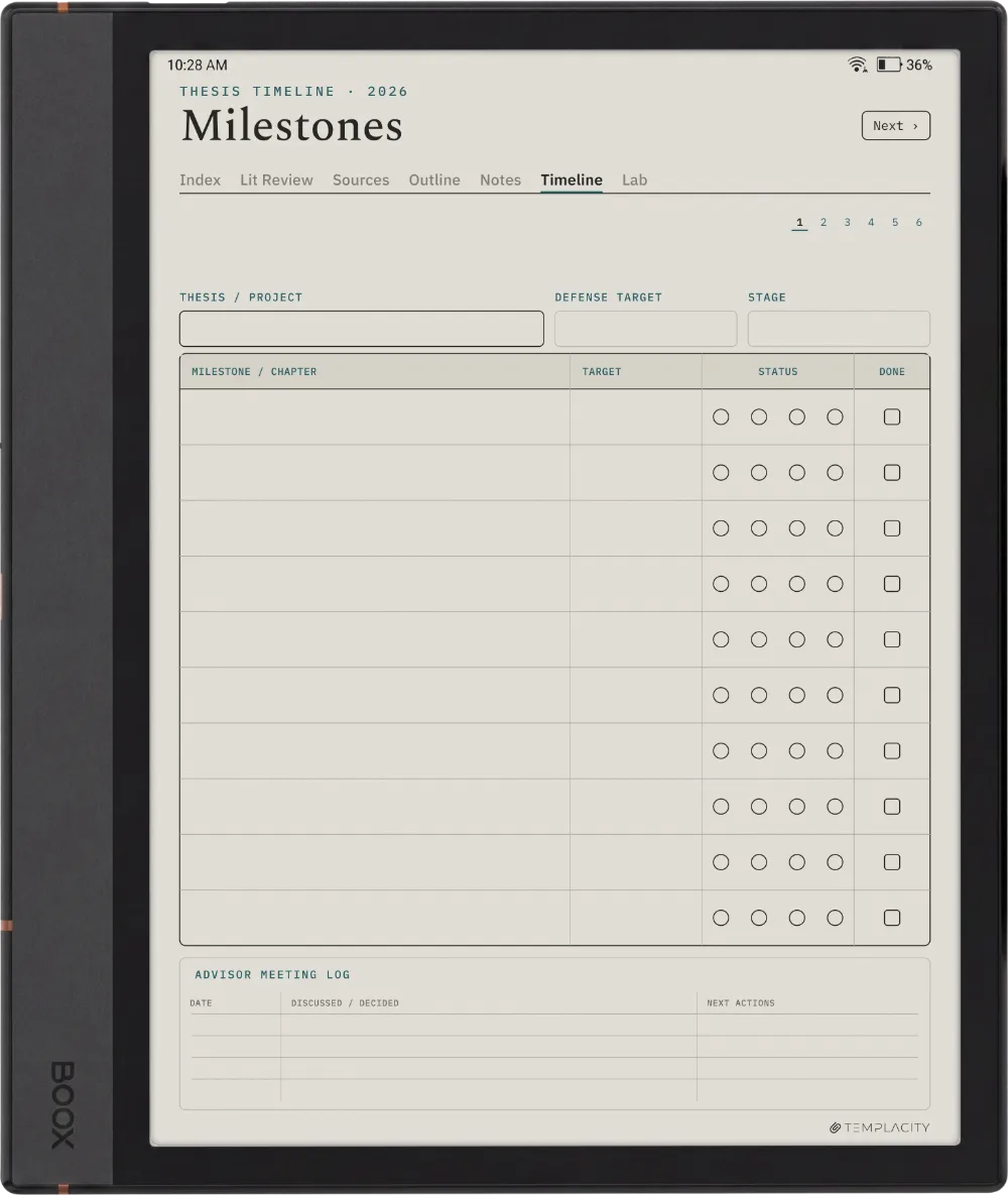 The Planner · Research Boox Note Max page 4