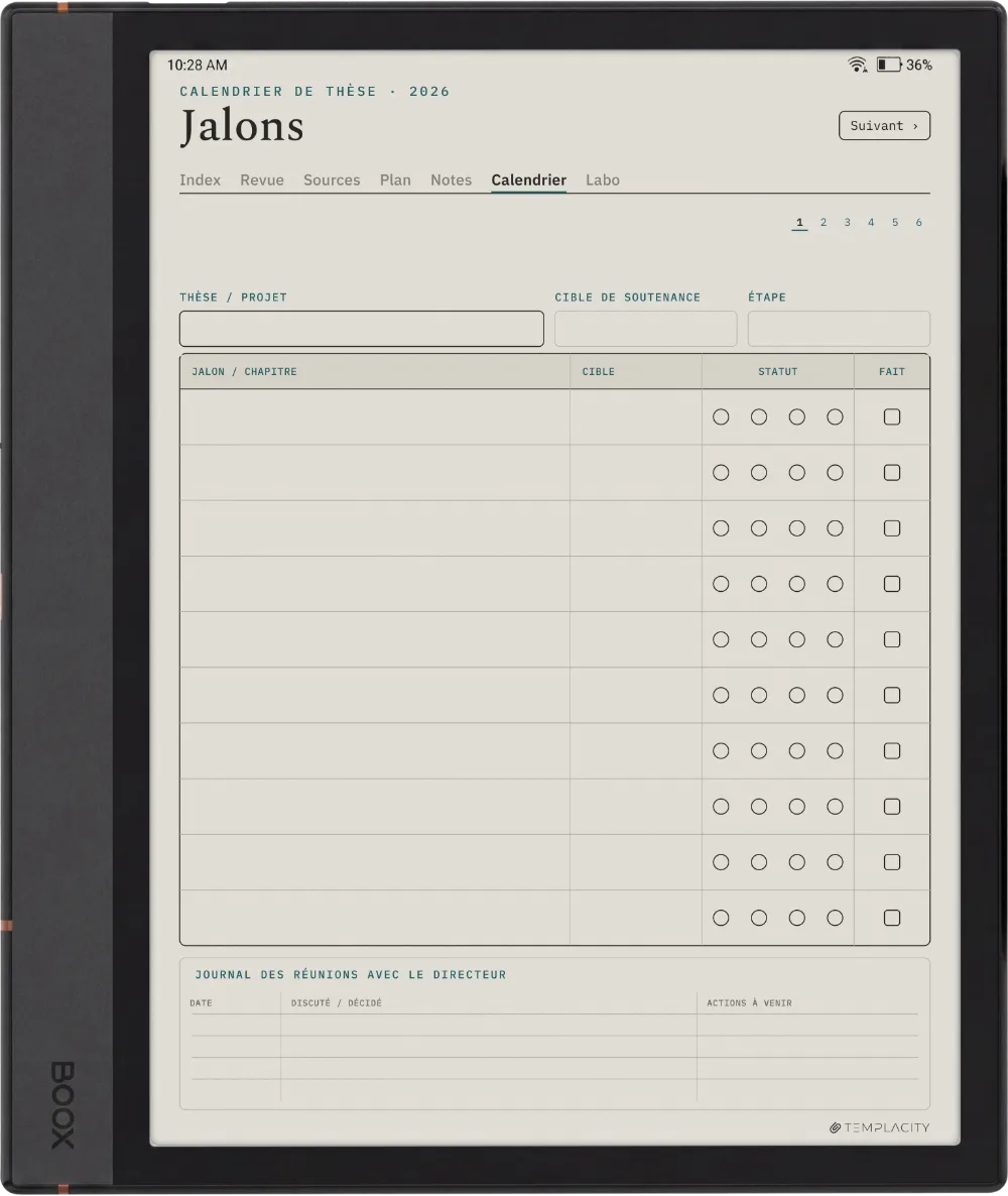 The Planner · Recherche Boox Note Max page 4