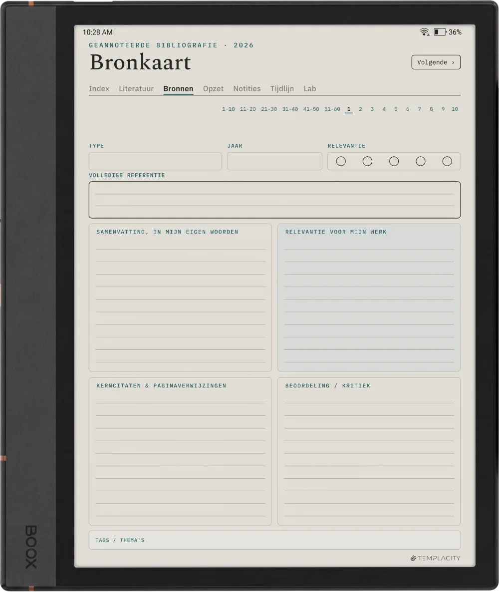The Planner · Onderzoek Boox Note Max pagina 2