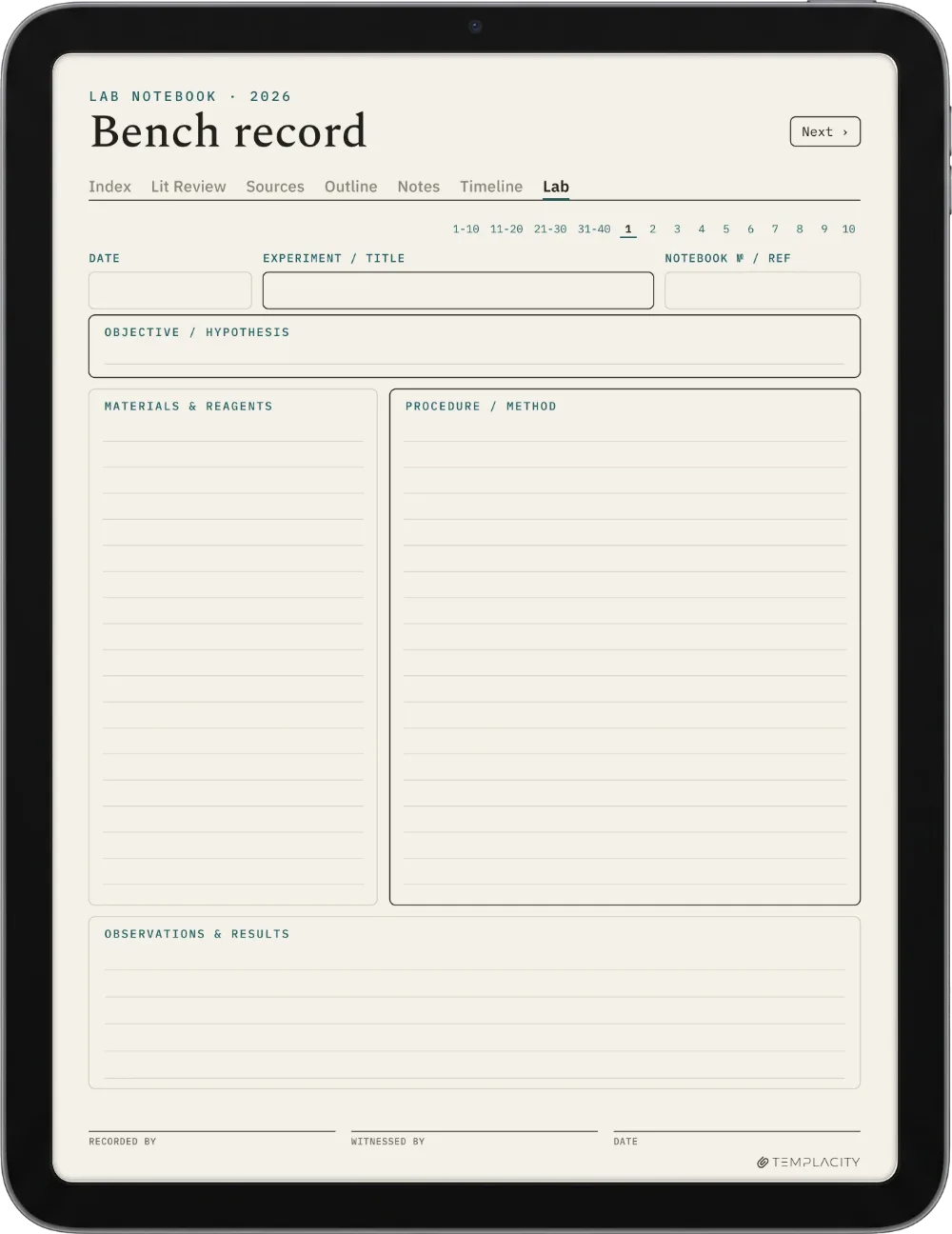 The Planner · Research iPad page 5