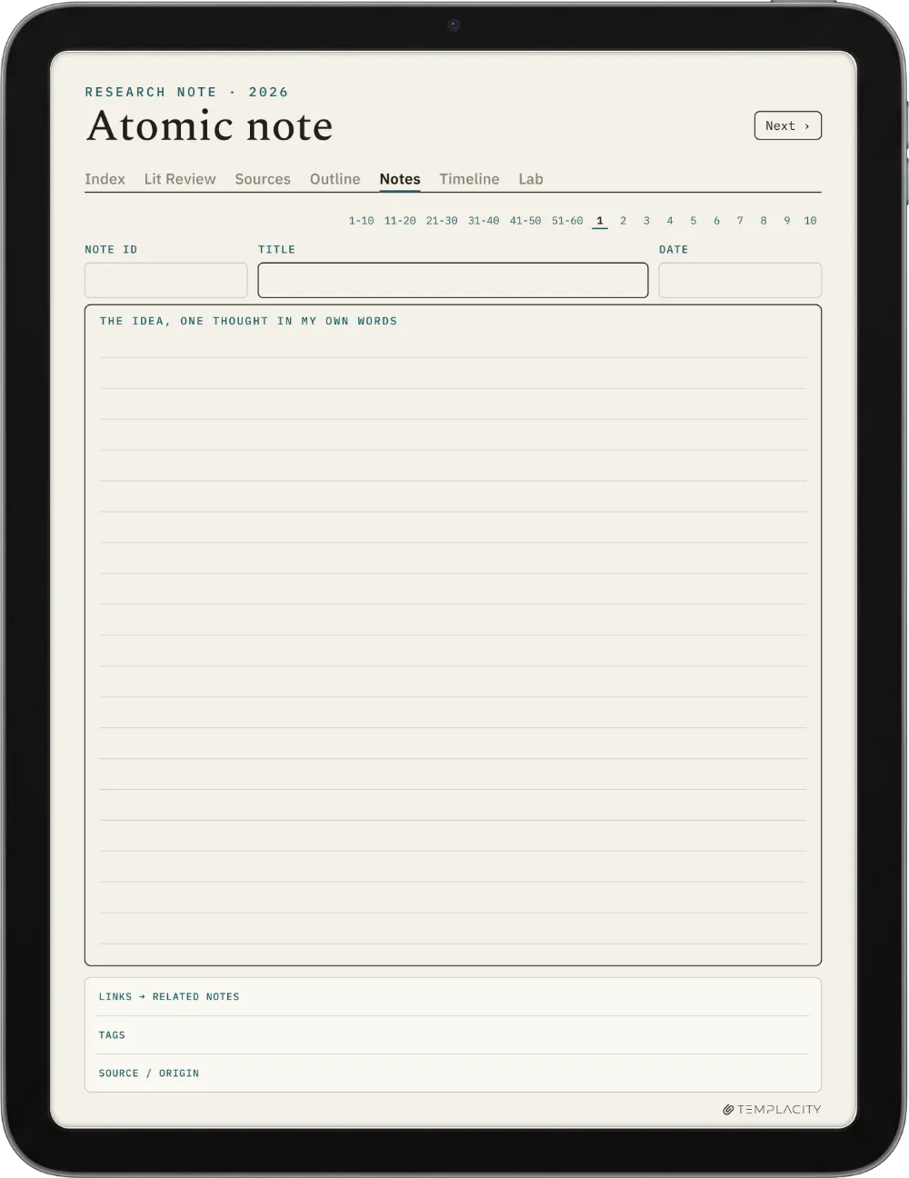 The Planner · Research iPad page 3
