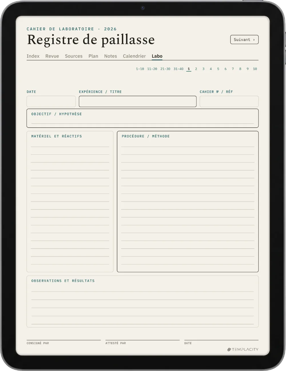 The Planner · Recherche iPad page 5