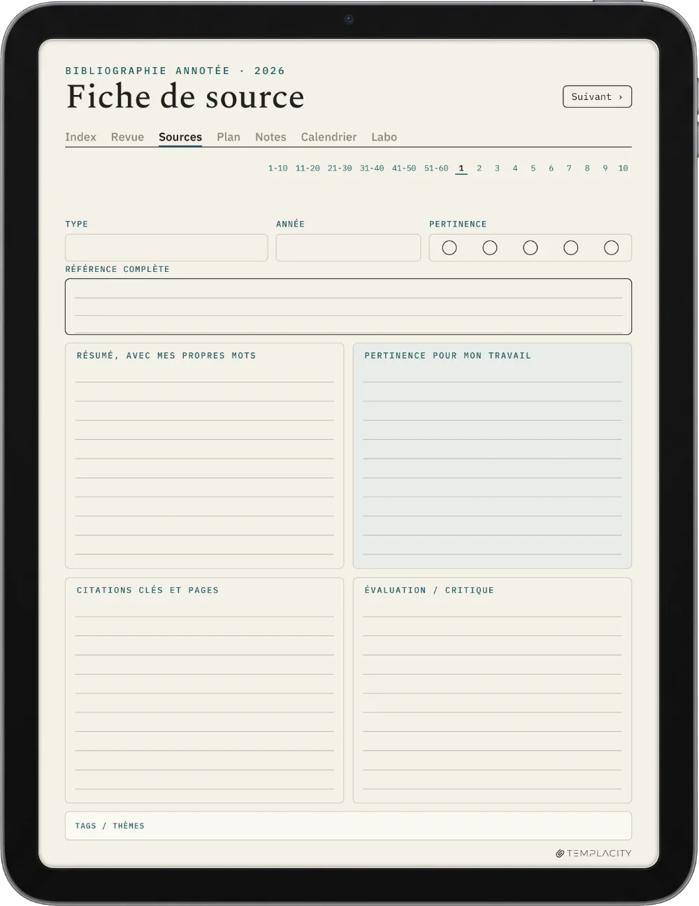 The Planner · Recherche iPad page 2