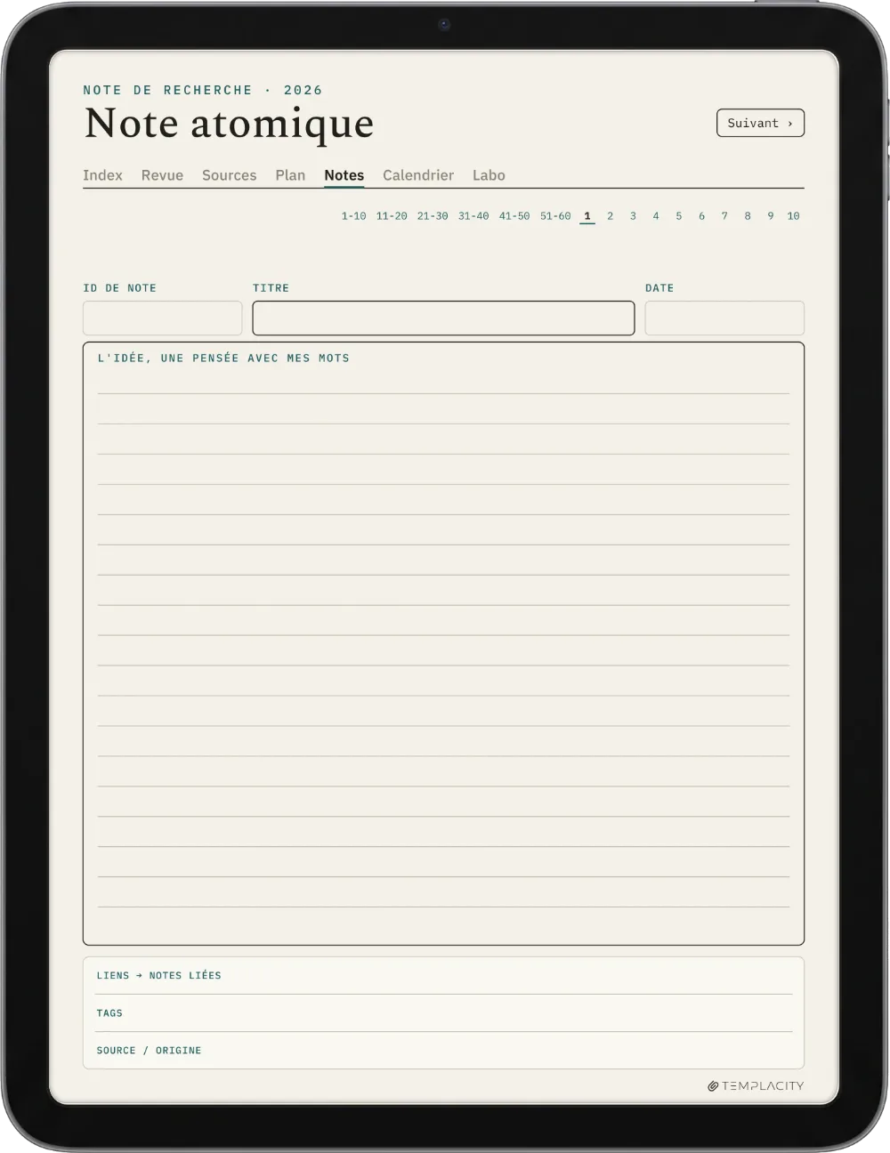 The Planner · Recherche iPad page 3