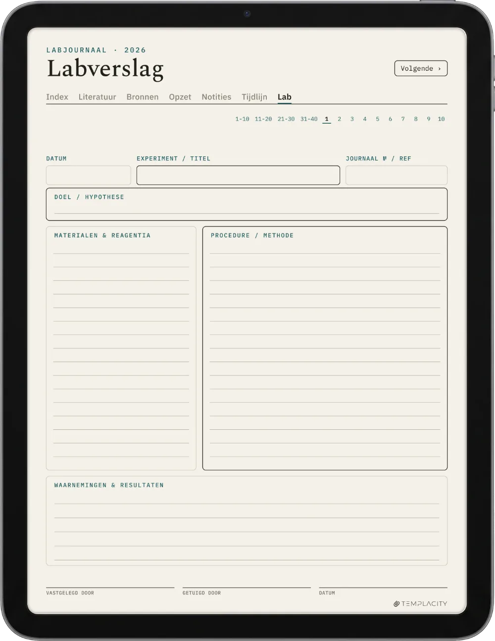 The Planner · Onderzoek iPad pagina 5