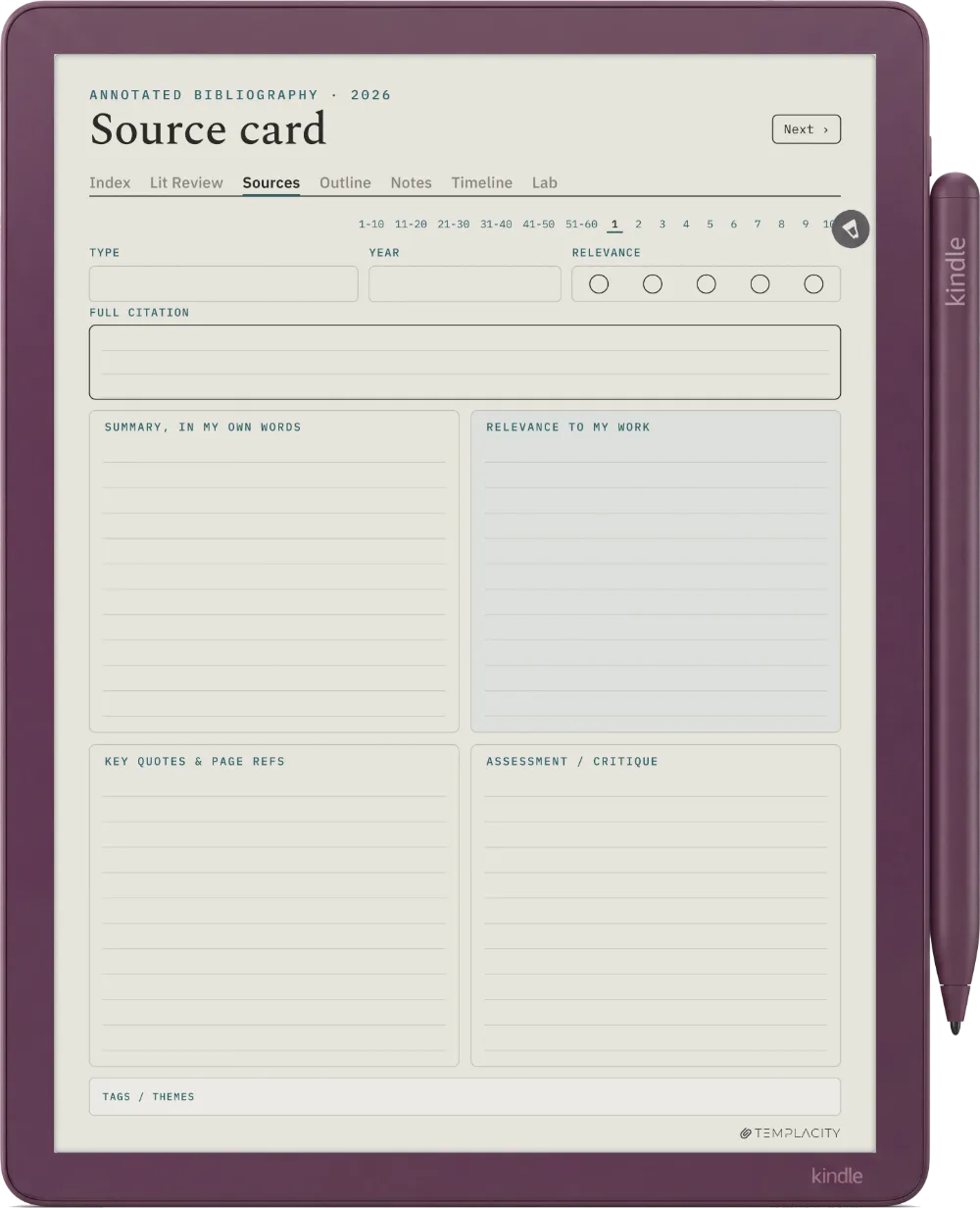 The Planner · Research Kindle Scribe Colorsoft page 2