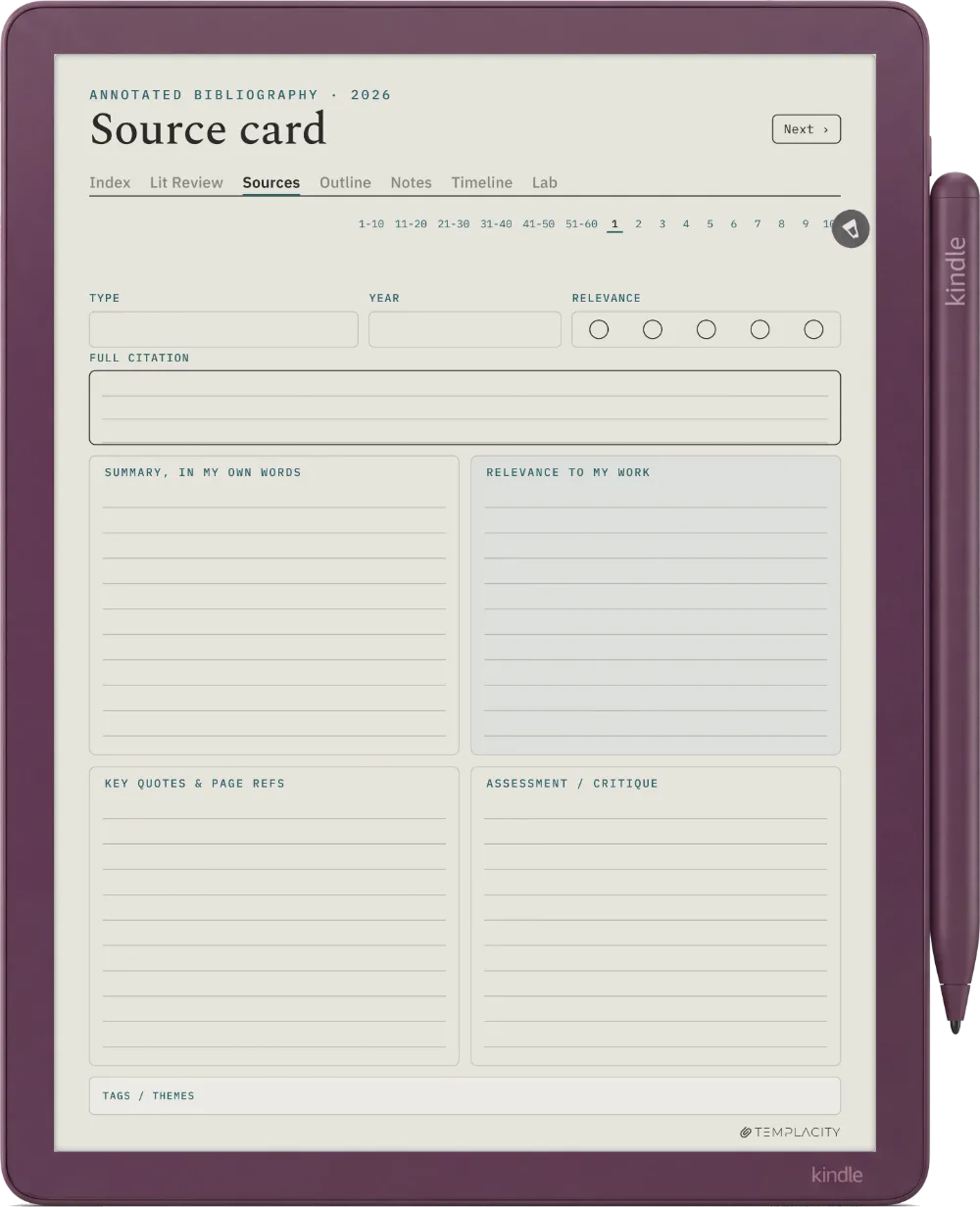 The Planner · Research Kindle Scribe Colorsoft page 2