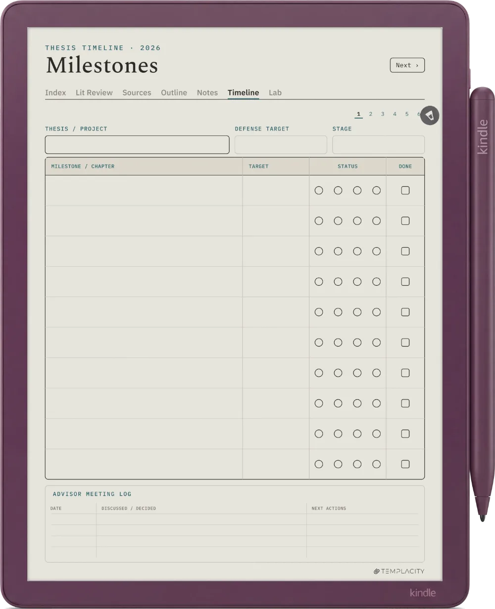 The Planner · Research Kindle Scribe Colorsoft page 4